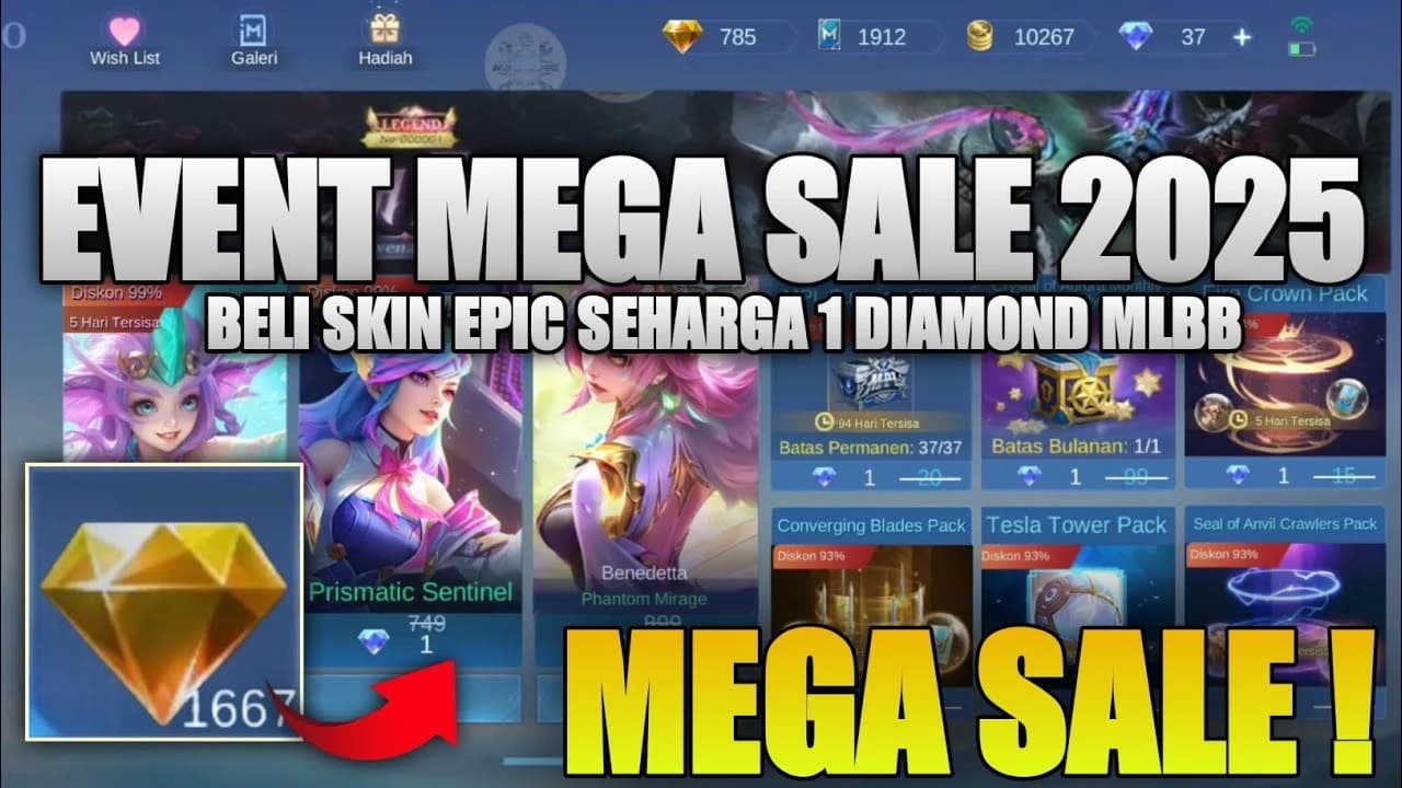 Mega Sale MLBB Ramadhan 2025: Diskon Skin 70% + Beli Cuma 1๐
