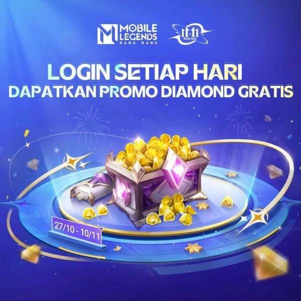 Cara Mendapatkan Promo Diamond atau Diamond Kuning Mobile Legends 2024 di Event 11.11 Mega Sale
