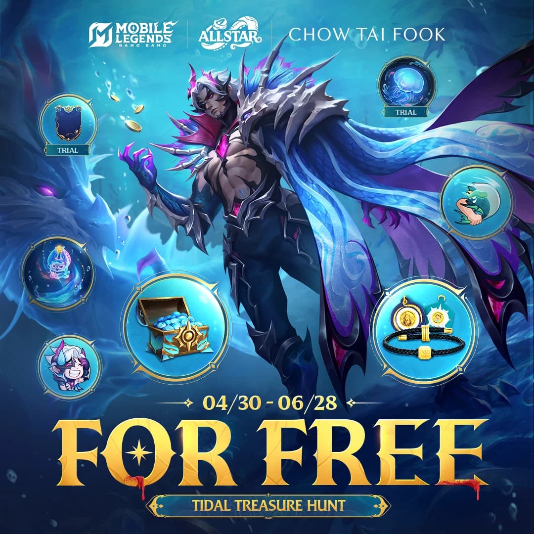 Event MLBB ALLSTAR 2026 Tidal Treasure Hunt Resmi Berlangsung! Berburu 50 Juta Diamond dan Emas Gratis Sekarang