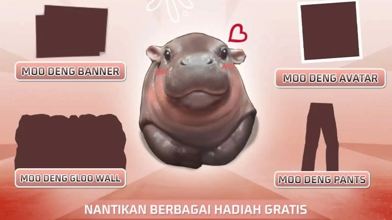 Cara Mendapatkan Item Eksklusif Moo Deng di Free Fire Secara Gratis