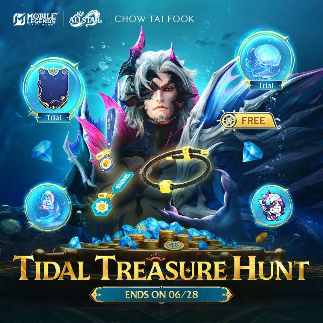 ALLSTAR MLBB Segera Berakhir! Buruan Klaim Skin Yu Zhong Tidescale Sealord, Diamond Gratis, dan Hadiah Emas Sebelum 28 Juni