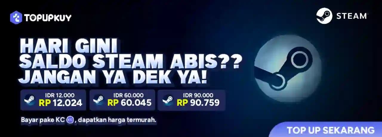 Promo Top Up Steam Wallet Termurah 2024: Isi Saldo Cuma Rp12.000 di Topupkuy!
