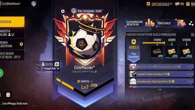 Nama Guild Elite Free Fire Terbaik & Artinya (2026)