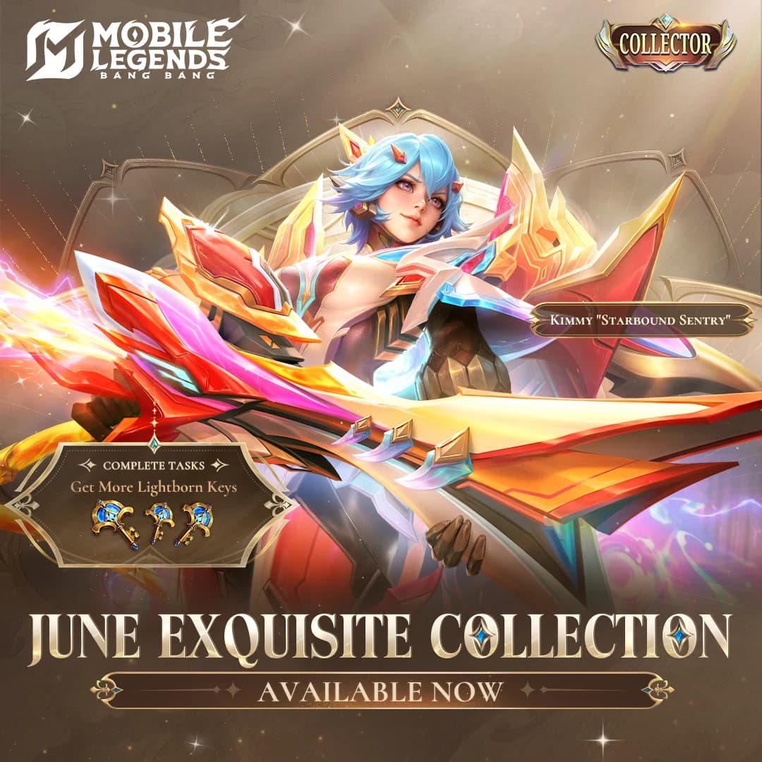 Kimmy Starbound Sentry Resmi Hadir! Exquisite Collection Juni 2026 MLBB Bawa Skin Collector Baru dan Diskon Menarik