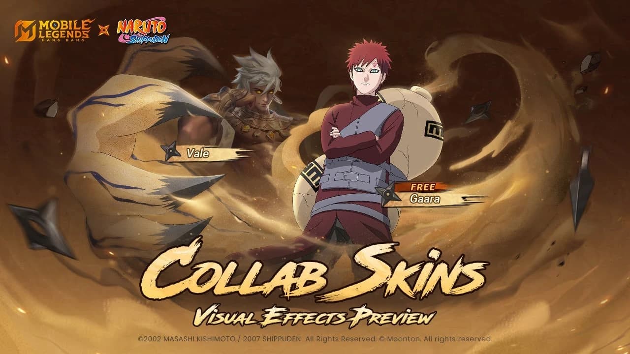 MLBB x Naruto: Vale "Gaara" Hadir dengan Kekuatan Pasir yang Menghancurkan!