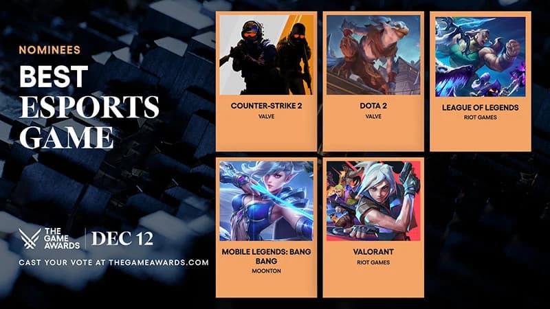 Mobile Legends: Bang Bang Masuk Nominasi Game Esports of the Year 2024