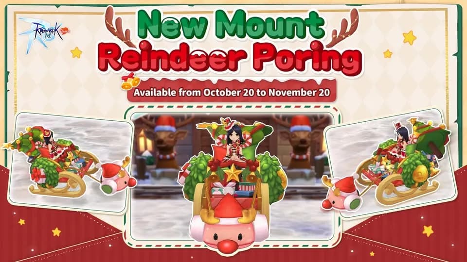 Keajaiban Natal Hadir di Ragnarok M: Classic! Dapatkan Gunung Rusa Poring Eksklusif Waktu Terbatas