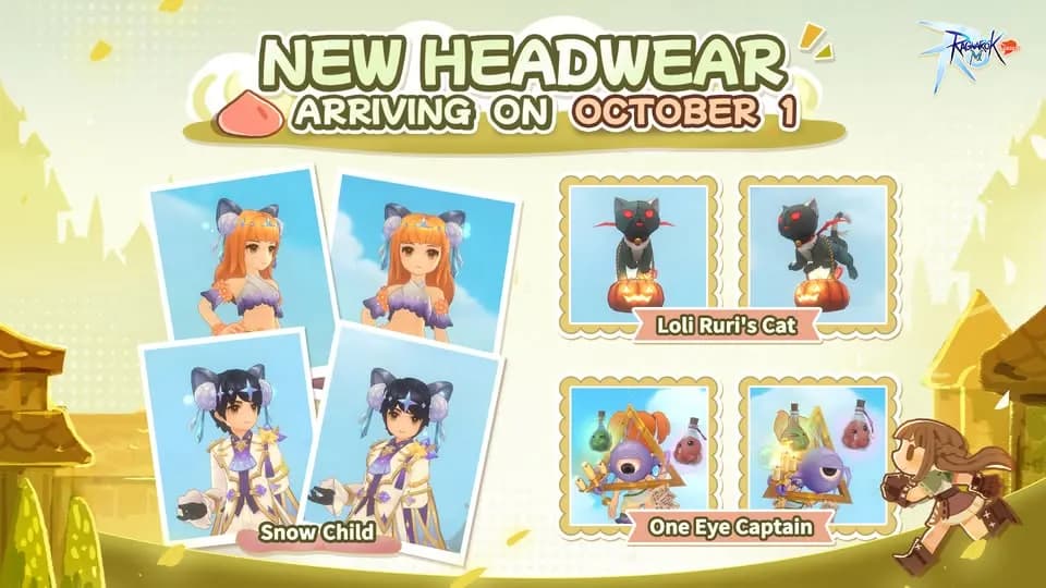 Ragnarok M: Classic Hadirkan Headwear Eksklusif Oktober 2025 – Snow Child, Loli Ruri’s Cat, dan One Eye Captain