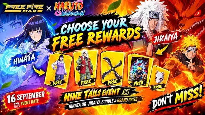 Free Fire x Naruto September 2026 Hadir Lagi, Ini Daftar Hadiah dan Konten Eksklusifnya