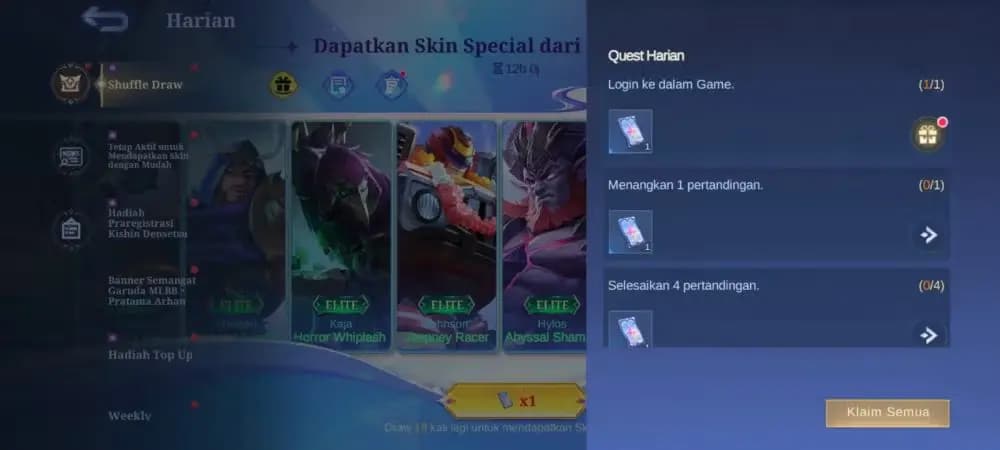 Panduan Lengkap Suffle Draw di Mobile Legends: Cara Mendapatkan Hadiah dan Tips Hemat Diamond