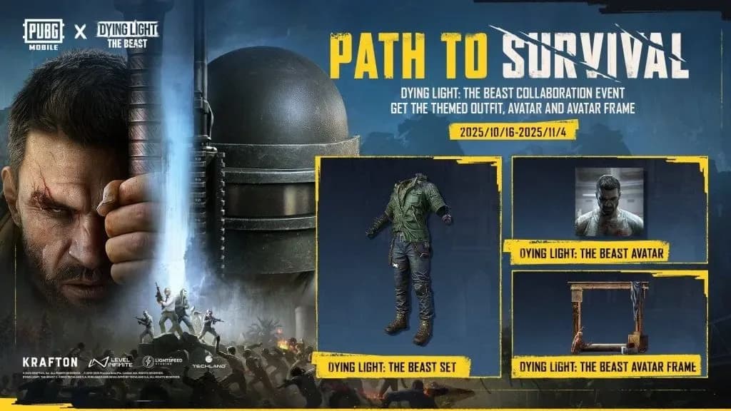 PUBG Mobile x Dying Light: The Beast — Event “Path to Survival” Hadirkan Mode Zombie Baru dan Hadiah Eksklusif!