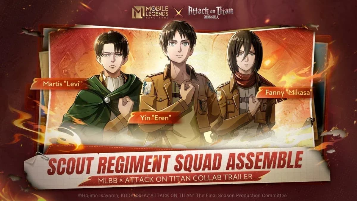 MLBB x Attack on Titan 2025 Resmi Hadir: Jadwal Event, Review Skin, Harga, dan Cara Hemat Top Up