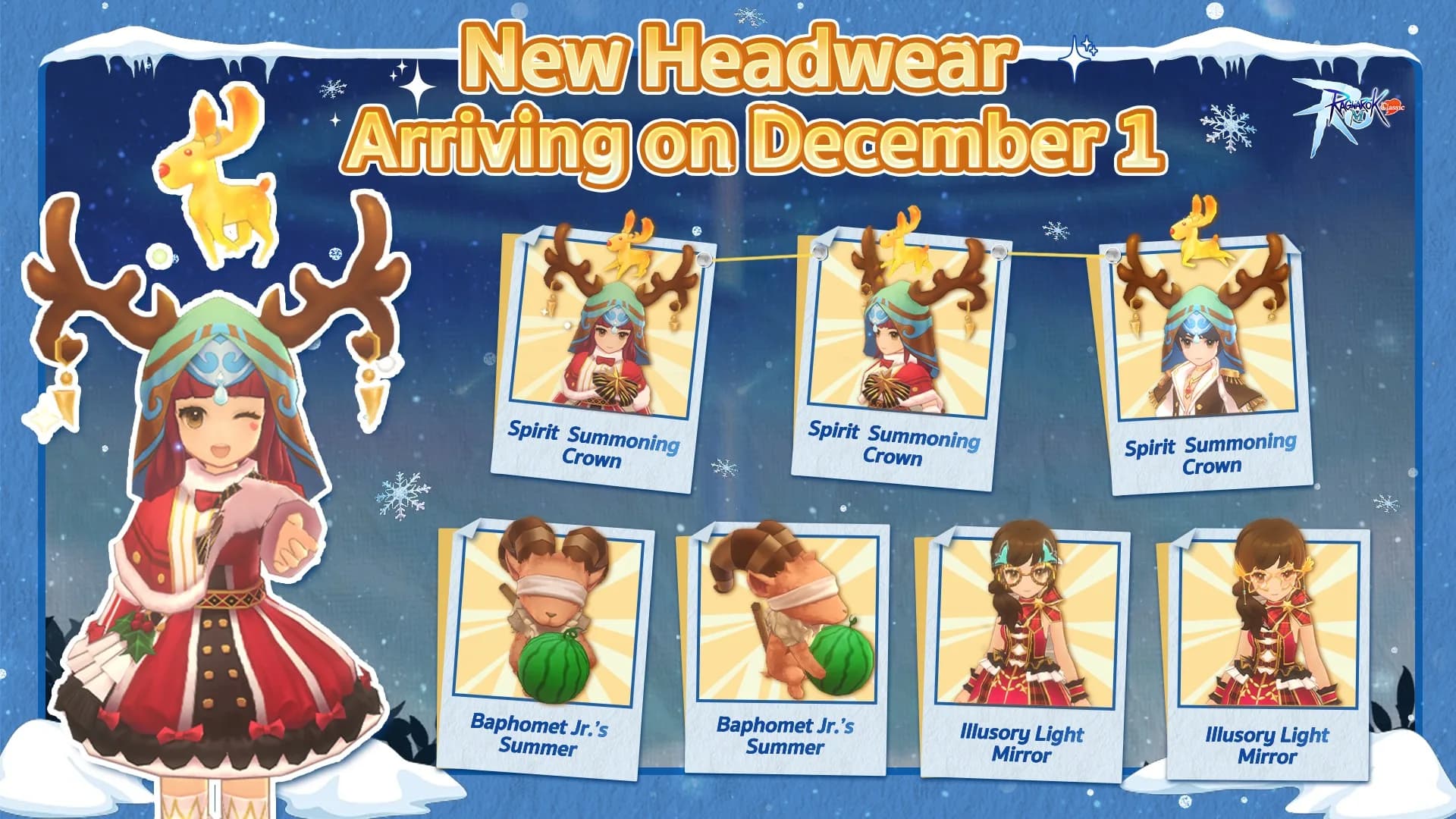 Update Winter ROMC Hadir! Koleksi Headwear Baru Ragnarok M: Classic Rilis 1 Desember 2025