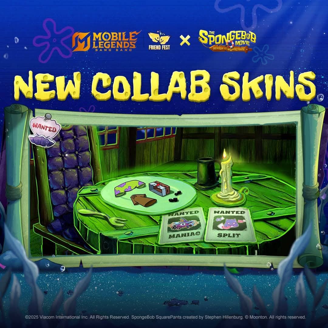 Kolaborasi Mobile Legends x SpongeBob Resmi Hadir! Skin Cyclops & Gloo Jadi Sorotan – Siap Top Up Hemat di TopupKuy?
