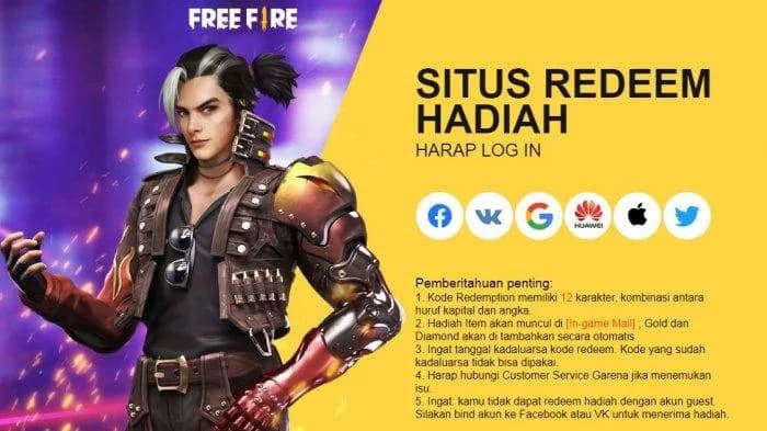 Kode Redeem Free Fire (FF) Terbaru Hari Ini, Buruan Klaim Diamond, Bundle, dan Skin Gratis Sebelum Hangus!